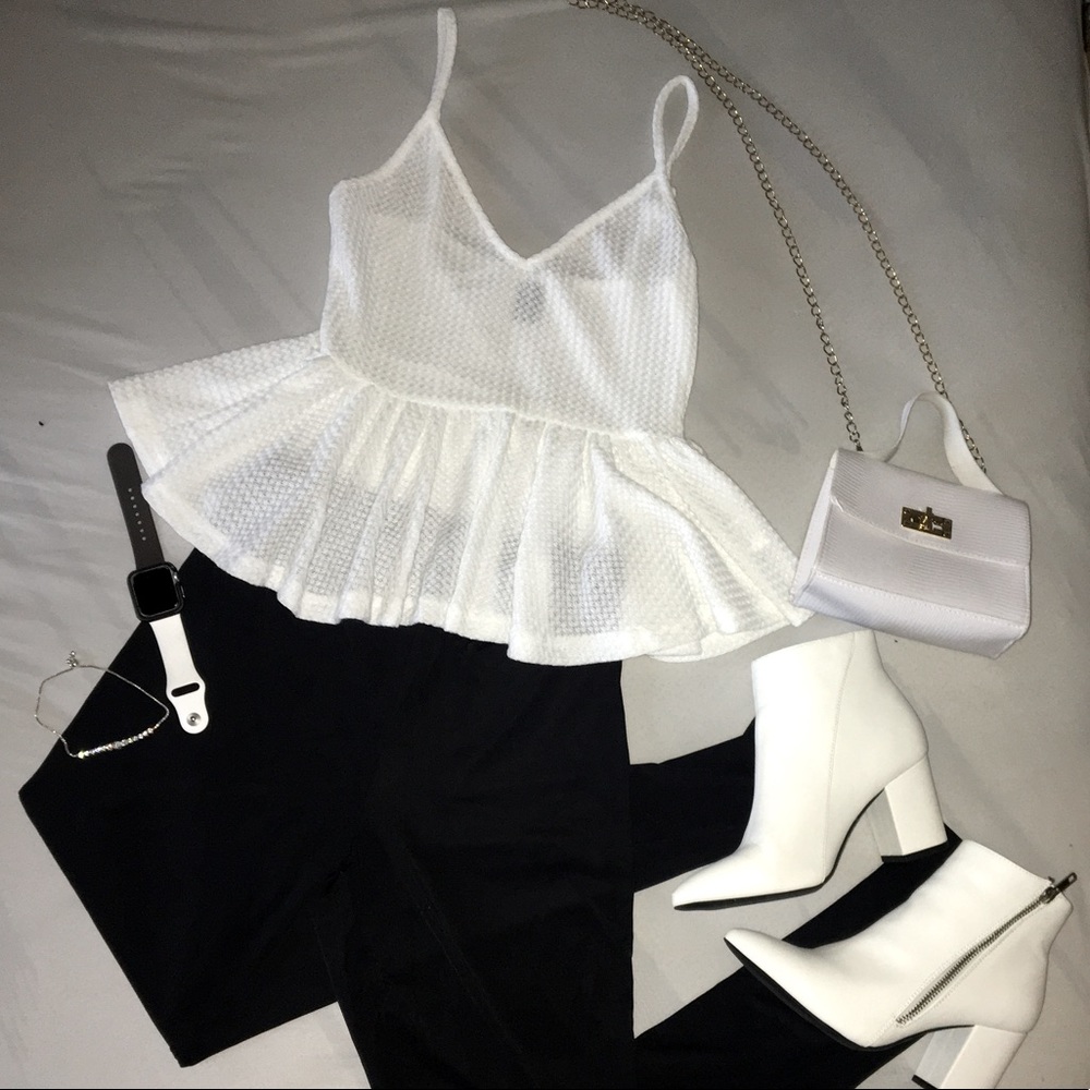 Flowy white top